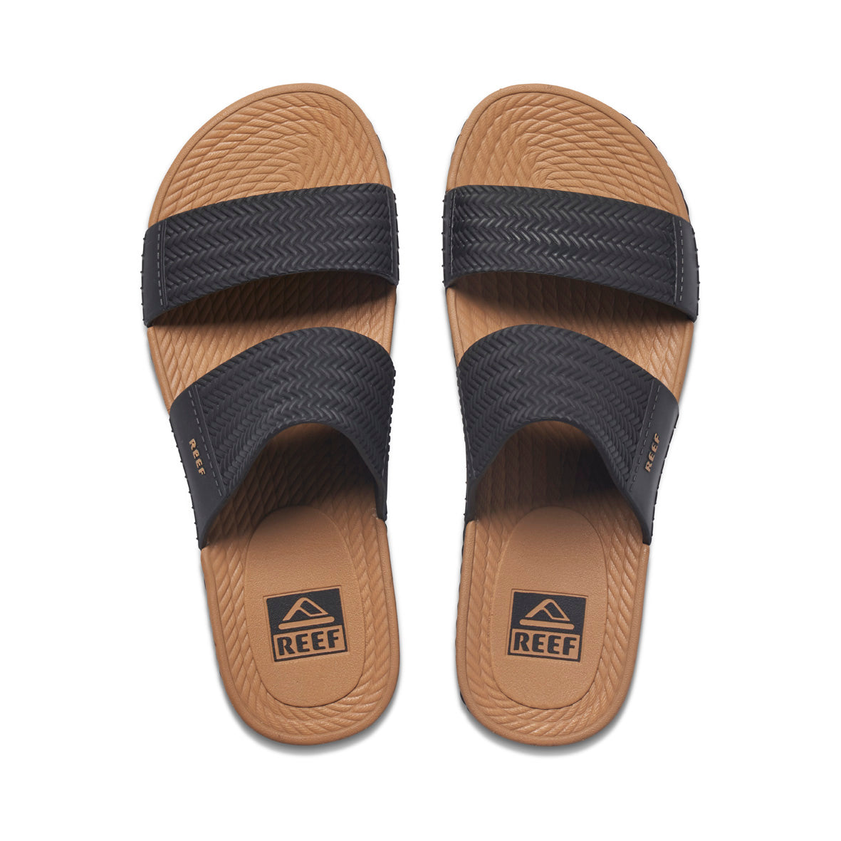 Womens Water Vista Slide Black Tan REEF